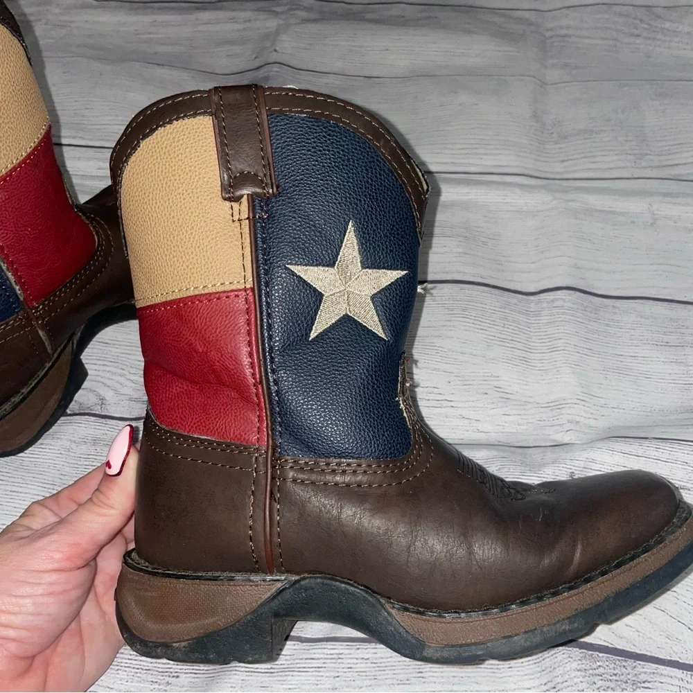 Lil' Durango Texas Flag Pull-On Western Boots